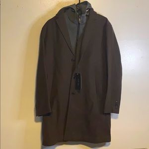 Zara man hooded pea-coat